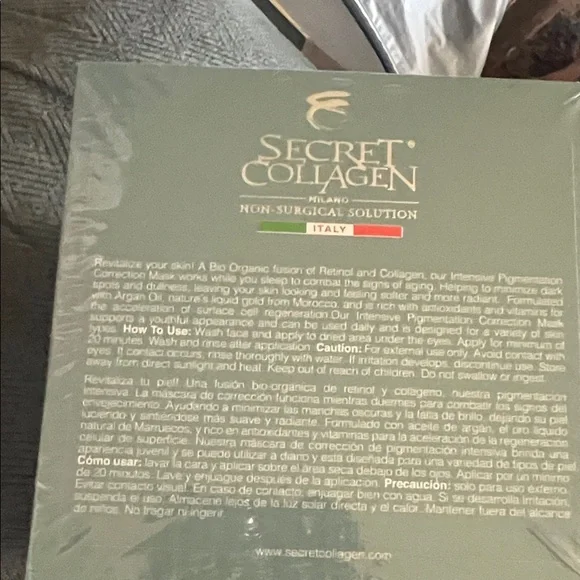 Secret Collagen Intensive Pigmentation Correction Mask, new, unopened.